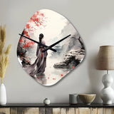 Japan Land Of The Samurai VI - Asymmetric Metal Wall Clock