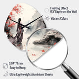 Japan Land Of The Samurai VI - Asymmetric Metal Wall Clock