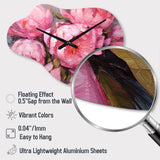 Pink Peony Perfection I - Asymmetric Metal Wall Clock
