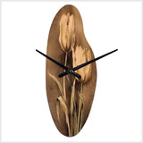 Vintage Tulip II - Asymmetric Metal Wall Clock