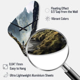 Mountain Hiking Photo III - Asymmetric Metal Wall Clock