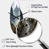 Mountain Hiking Photo III - Asymmetric Metal Wall Clock