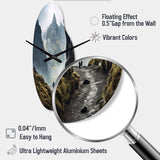 Mountain Hiking Photo III - Asymmetric Metal Wall Clock