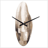 Cubism Beige Synergy - Asymmetric Metal Wall Clock