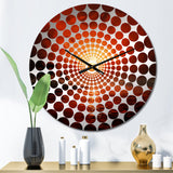 Red Crimson Horizon Harmony - Abstract Metal Wall Clock
