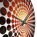 Red Crimson Horizon Harmony - Abstract Metal Wall Clock