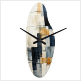 Ivory Illusions Abstract Shapes I - Asymmetric Metal Wall Clock