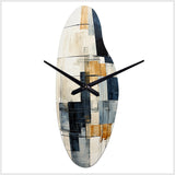 Ivory Illusions Abstract Shapes I - Asymmetric Metal Wall Clock