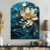 Majestic Motion Teal Spiral II - Asymmetric Metal Wall Clock