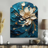 Majestic Motion Teal Spiral II - Asymmetric Metal Wall Clock