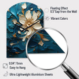 Majestic Motion Teal Spiral II - Asymmetric Metal Wall Clock