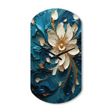 Majestic Motion Teal Spiral II - Asymmetric Metal Wall Clock