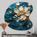 Majestic Motion Teal Spiral II - Asymmetric Metal Wall Clock