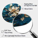 Majestic Motion Teal Spiral II - Asymmetric Metal Wall Clock