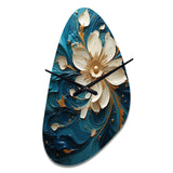 Majestic Motion Teal Spiral II - Asymmetric Metal Wall Clock