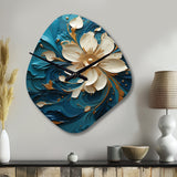 Majestic Motion Teal Spiral II - Asymmetric Metal Wall Clock