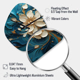 Majestic Motion Teal Spiral II - Asymmetric Metal Wall Clock