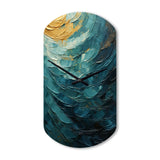 Teal Majestic Motion - Asymmetric Metal Wall Clock