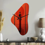 African Tribes Himba Reflections I - Asymmetric Metal Wall Clock