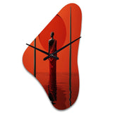 African Tribes Himba Reflections I - Asymmetric Metal Wall Clock