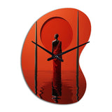 African Tribes Himba Reflections I - Asymmetric Metal Wall Clock