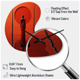 African Tribes Himba Reflections I - Asymmetric Metal Wall Clock