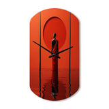 African Tribes Himba Reflections I - Asymmetric Metal Wall Clock