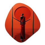 African Tribes Himba Reflections I - Asymmetric Metal Wall Clock