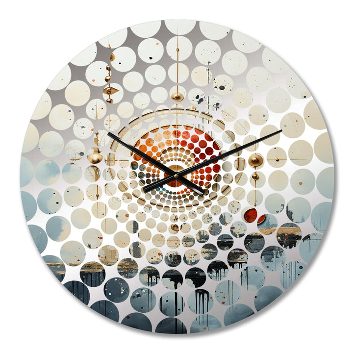 Minimalism Astrology Muted Art II - Spiritual Metal Wall Clock