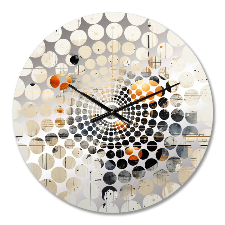 Minimalism Astrology Muted Art III - Spiritual Metal Wall Clock