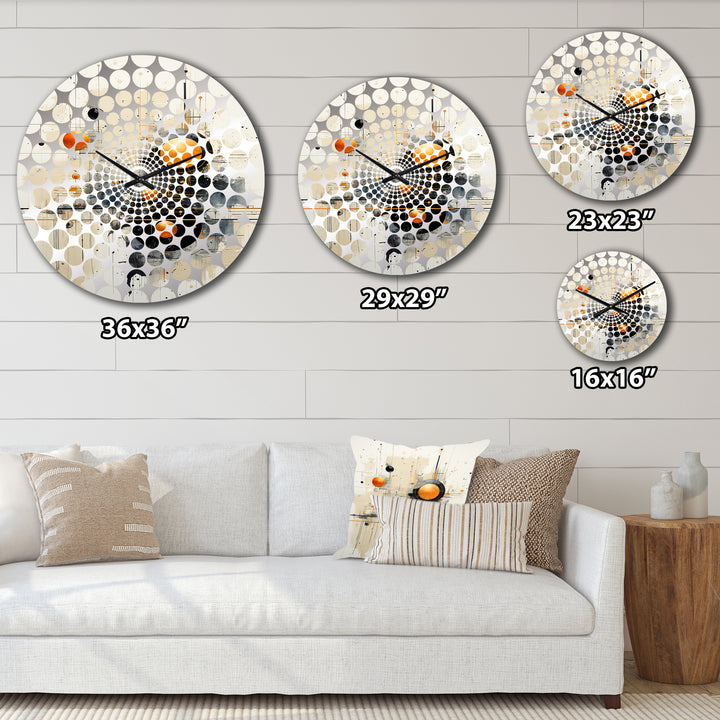 Minimalism Astrology Muted Art III - Spiritual Metal Wall Clock