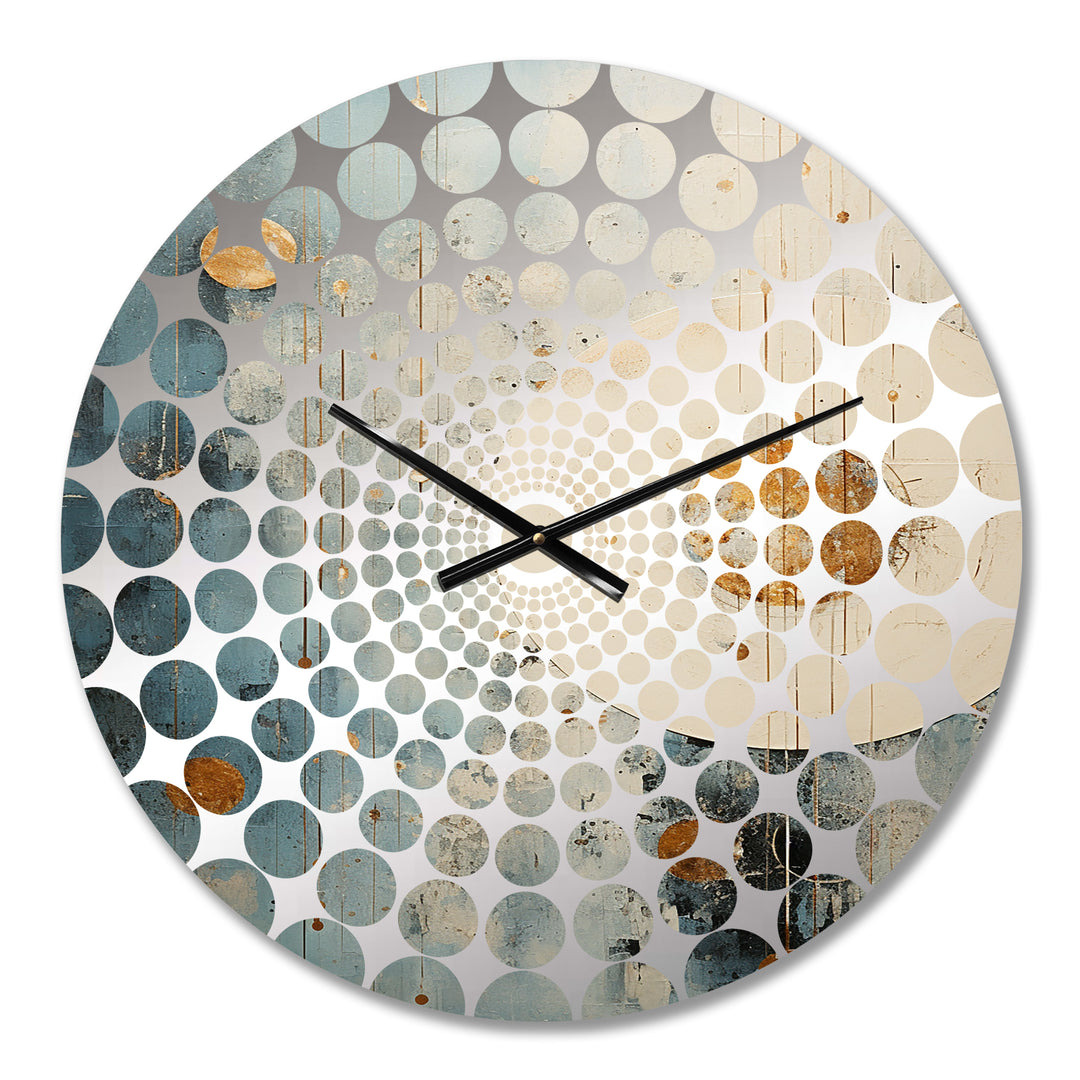 Minimalism Astrology Grunge Collage I - Spiritual Metal Wall Clock