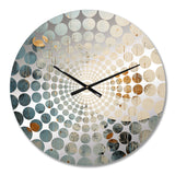 Minimalism Astrology Grunge Collage I - Spiritual Metal Wall Clock