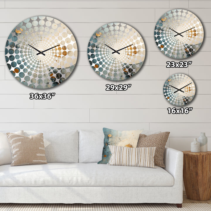 Minimalism Astrology Grunge Collage I - Spiritual Metal Wall Clock