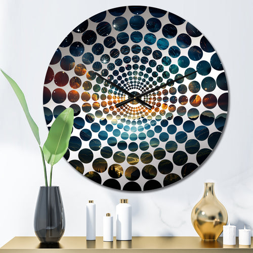 Starry Zodiac Starlit Night - Spiritual Metal Wall Clock