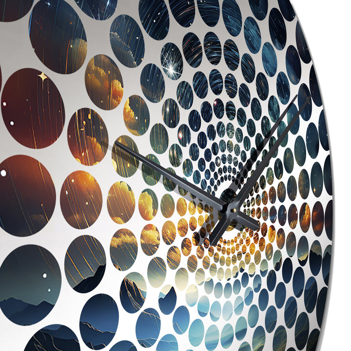 Starry Zodiac Starlit Night - Spiritual Metal Wall Clock