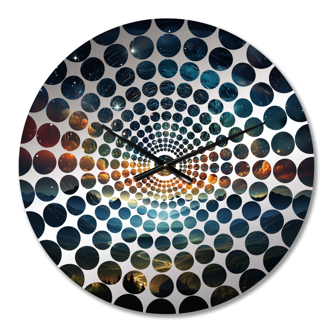 Starry Zodiac Starlit Night - Spiritual Metal Wall Clock
