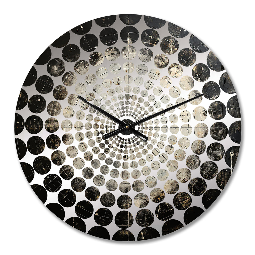 Minimalism Astrology Black And White - Spiritual Metal Wall Clock