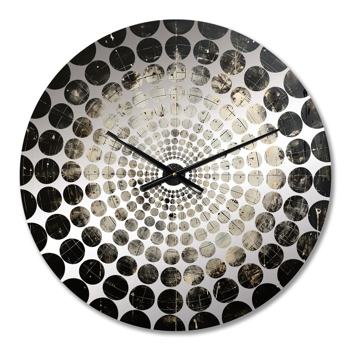 Minimalism Astrology Black And White - Spiritual Metal Wall Clock