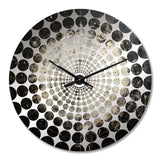 Minimalism Astrology Black And White - Spiritual Metal Wall Clock
