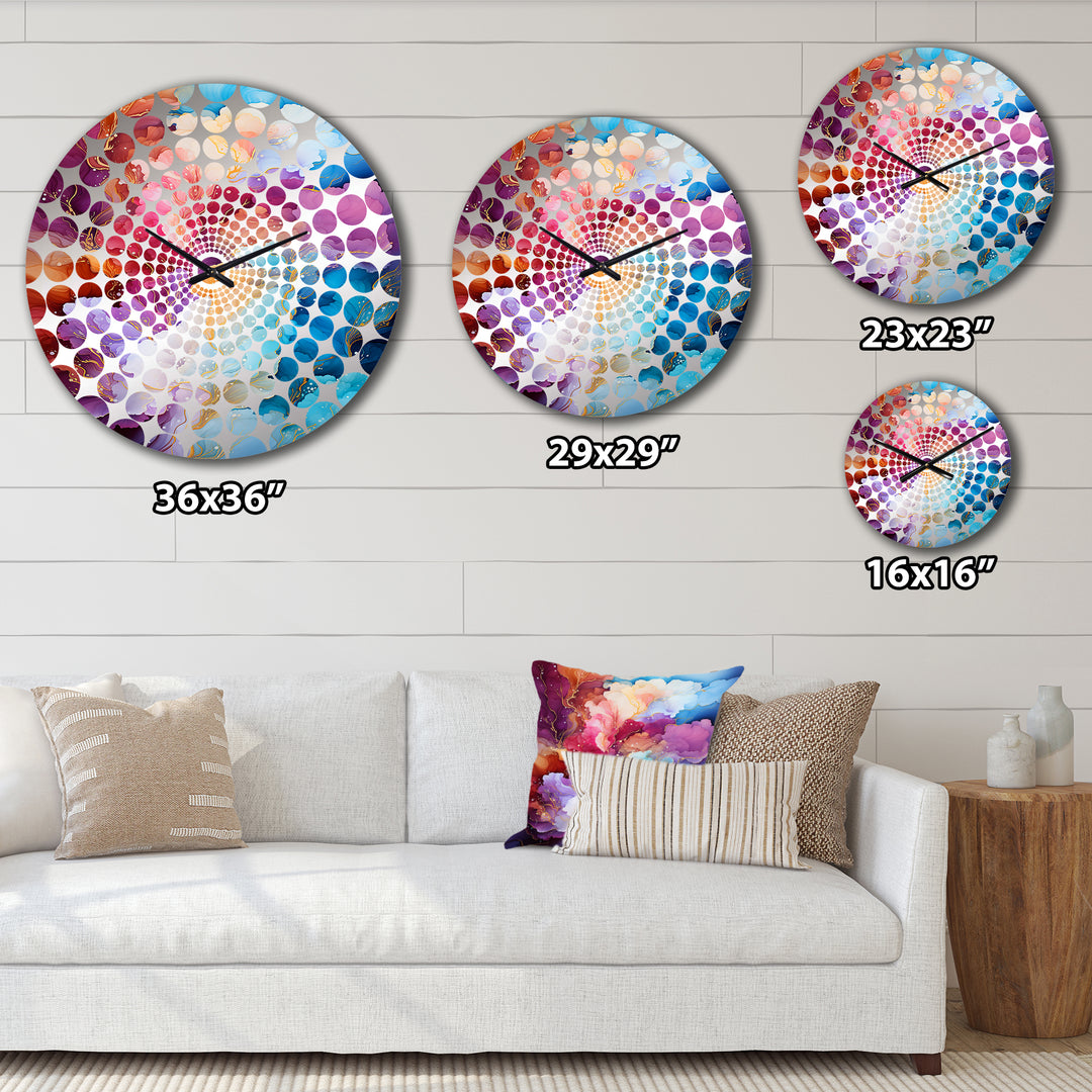 Aurora Borealis Liquid Charm Beauty III - Landscapes Metal Wall Clock