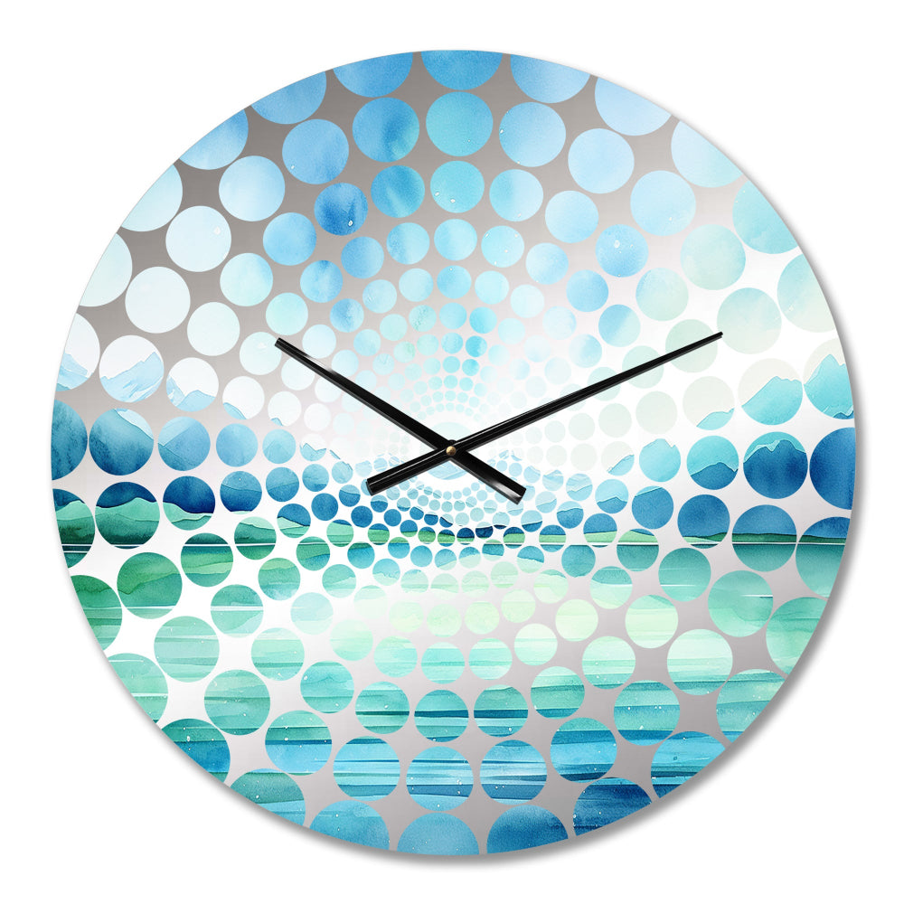 Pastel Aurora Borealis Scenery I - Landscapes Metal Wall Clock