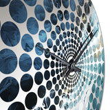 White And Blue Abstract Element Fight - Abstract Metal Wall Clock