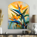 Paradises Profile Flower II - Asymmetric Metal Wall Clock