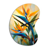 Paradises Profile Flower II - Asymmetric Metal Wall Clock