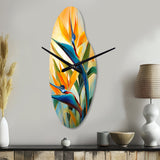 Paradises Profile Flower II - Asymmetric Metal Wall Clock