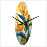 Paradises Profile Flower II - Asymmetric Metal Wall Clock
