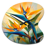Paradises Profile Flower II - Asymmetric Metal Wall Clock
