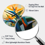 Paradises Profile Flower II - Asymmetric Metal Wall Clock