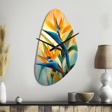 Paradises Profile Flower II - Asymmetric Metal Wall Clock